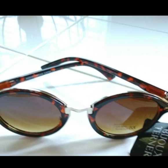 BijouxTernerTortoise Shell Sunglasses Round Frames NWT - Picture 2 of 5